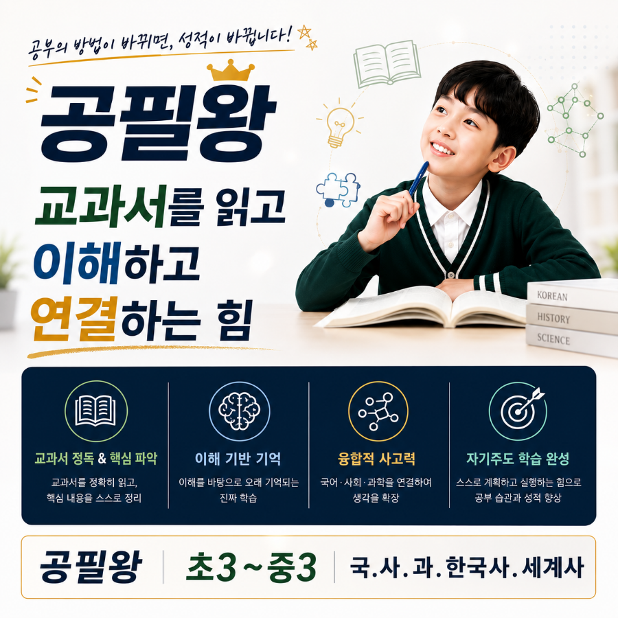 공필왕 교과서를 읽고 이해하고 연결하는 힘 안내 이미지